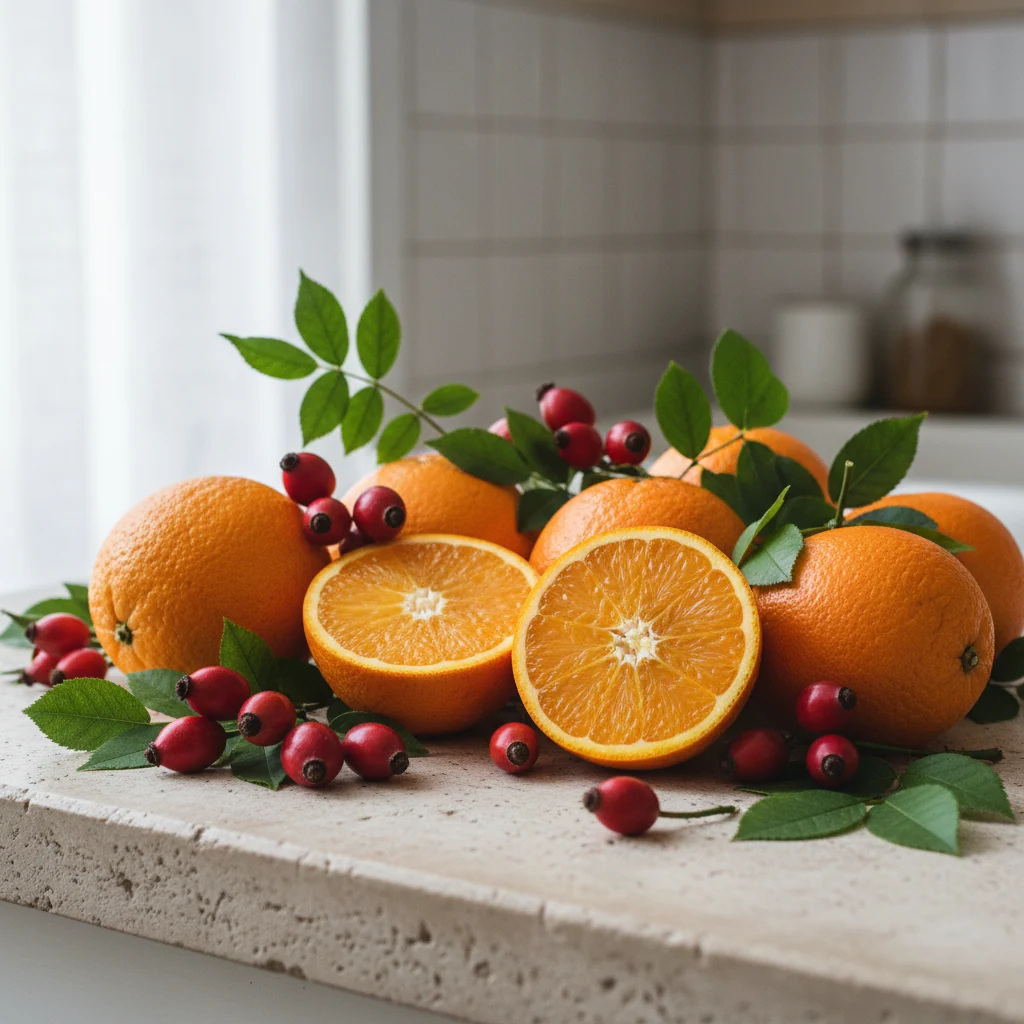 Grønn te ekstrakt velværerutine og naturlige ingredienser i Ozalyn - flat lay